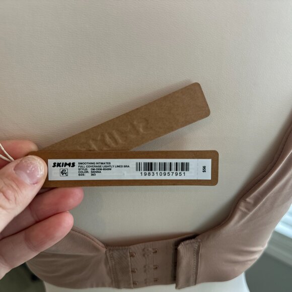 Skims 36D Beige Smoothing Full Coverage Lightly Lined Bra Sienna Underwire - Picture 3 of 8